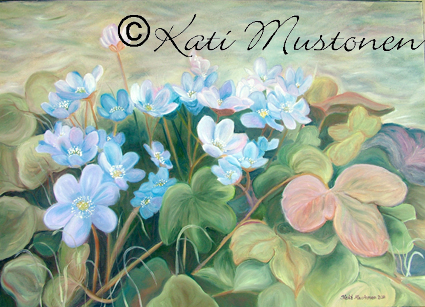 Kevään merkki, Kati Mustosen öljyvärimaalaus vuodelta 2011.